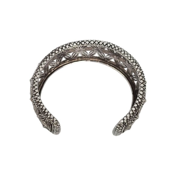 Andrea Candela Sterling Silver 18KT Diamond Flower Tesoro Cuff Bracelet #22551 - Picture 5 of 10